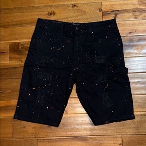 Lion’s Crest by English Laundry Painted Distressed Shorts